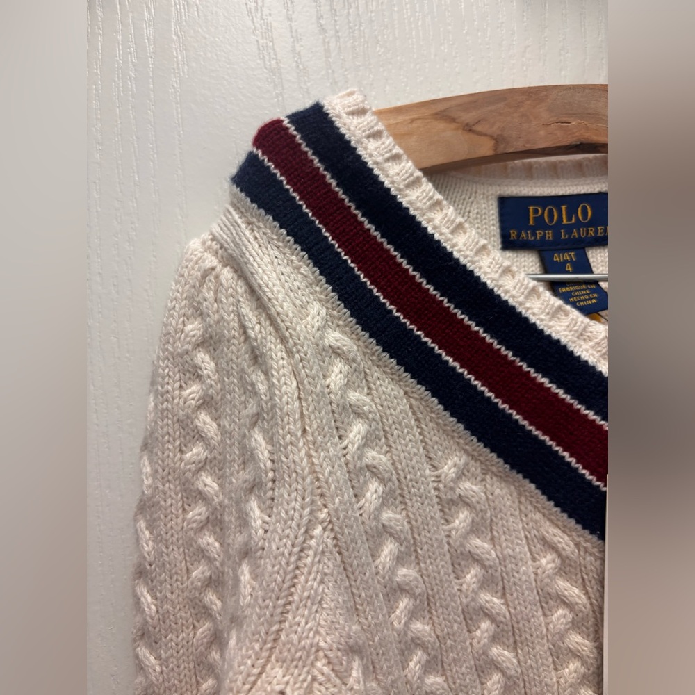 Ralph Lauren Cotton-Blend Cricket Sweater Dress - Picture 4 of 5